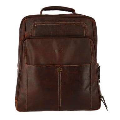 MOCHILA CUERO UNISEX TC BACKPACK CAFÉ ROCKFORD - 1