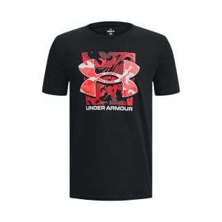 POLERA NIÑO UNDER ARMOUR NEGRO M/C TRAINING BOX LOGO CAMO - 1