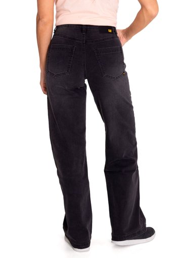 JEANS ALGODÓN MUJER CAT GRIS NEGRO WIDE LEG TRIBLEND STRETCH - 4