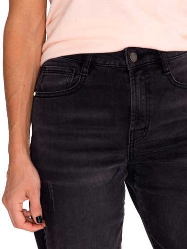 JEANS ALGODÓN MUJER CAT GRIS NEGRO WIDE LEG TRIBLEND STRETCH - 5