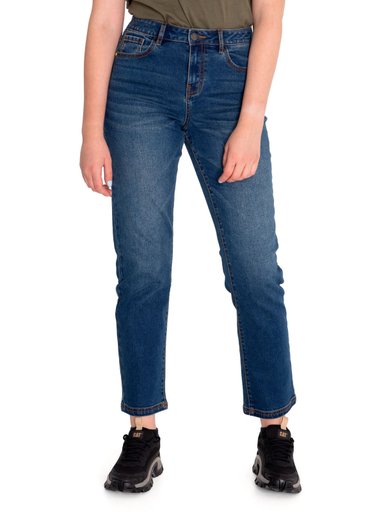 JEANS MUJER TRIBLEND HIGH-RISE STRAIGHT AZUL CAT - 1