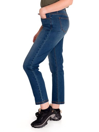 JEANS MUJER TRIBLEND HIGH-RISE STRAIGHT AZUL CAT - 2