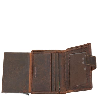 BILLETERA CUERO HOMBRE HU MULTICARDS CAFÉ ROCKFORD - 4