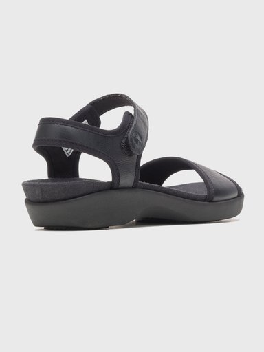 SANDALIA CUERO NEGRO MUJER DORRI QTR STRAP HUSH PUPPIES - 2