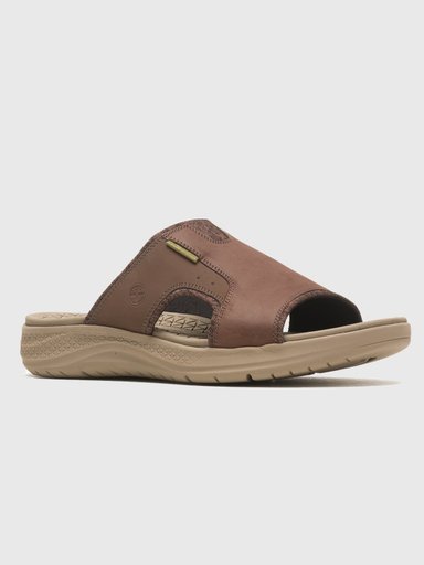 SANDALIAS HOMBRE HUSH-PUPPIES CUERO CAFÉ OSCURO ACTIVATE SLIDE - 1