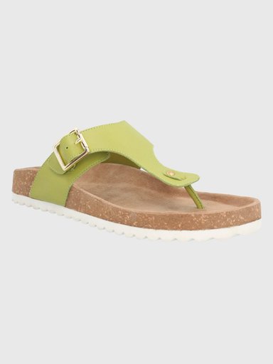 SANDALIAS MUJER HUSH-PUPPIES CUERO VERDE LIMÓN DAVOS - 1