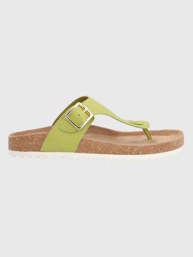 SANDALIAS MUJER HUSH-PUPPIES CUERO VERDE LIMÓN DAVOS - 2