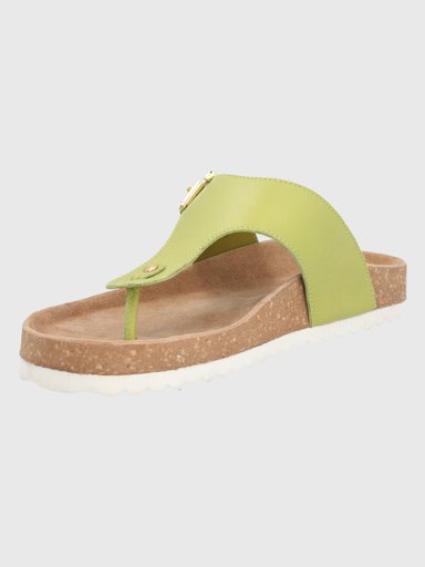 SANDALIAS MUJER HUSH-PUPPIES CUERO VERDE LIMÓN DAVOS - 4