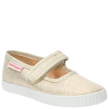 BALLERINAS NIÑA HUSH-PUPPIES TEXTIL DORADA WINDY - 1