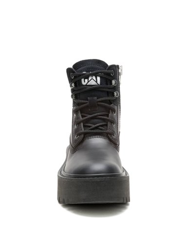 BOTIN CUERO MUJER COLORADO MAX 6 ZIP NEGRO CAT - 5