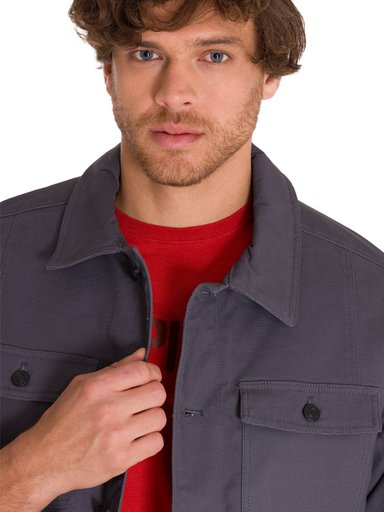 CHAQUETA ALGODÓN HOMBRE CAT GRIS TRUCKER - 5