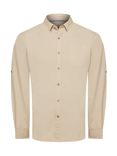 CAMISA ALGODÓN ORGÁNICO HOMBRE GALITON EN COLOR CAFE ROCKFORD - 1