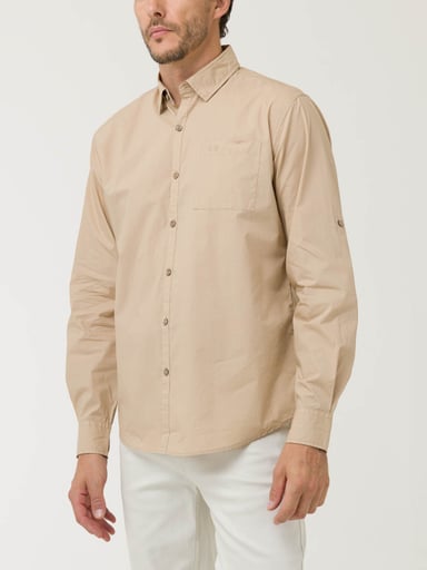 CAMISA ALGODÓN ORGÁNICO HOMBRE GALITON EN COLOR CAFE ROCKFORD - 5