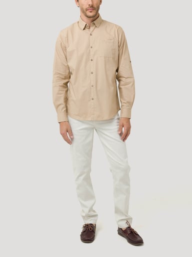 CAMISA ALGODÓN ORGÁNICO HOMBRE GALITON EN COLOR CAFE ROCKFORD - 9