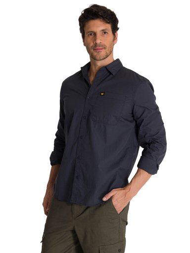 CAMISA MANGA LARGA HOMBRE CONVERTIBLE AZUL CAT - 1