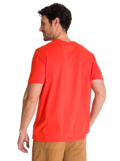 POLERA MANGA CORTA HOMBRE LOGO CATERPILLAR ROJO CAT - 4