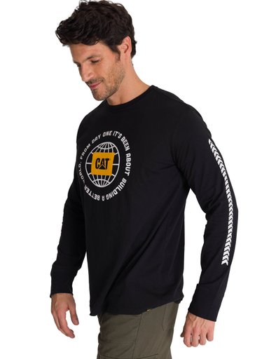 POLERA MANGA LARGA HOMBRE EVERYDAY WORKWEAR NEGRO CAT - 2