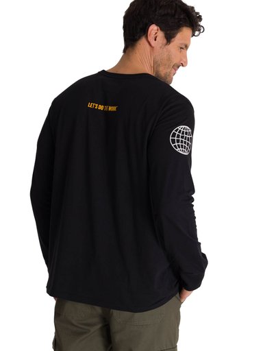 POLERA MANGA LARGA HOMBRE EVERYDAY WORKWEAR NEGRO CAT - 4