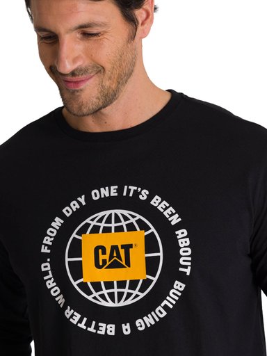 POLERA MANGA LARGA HOMBRE EVERYDAY WORKWEAR NEGRO CAT - 5