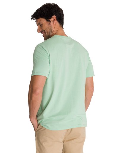 POLERA MANGA CORTA HOMBRE LOGO CATERPILLAR VERDE CAT - 4