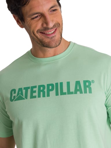 POLERA MANGA CORTA HOMBRE LOGO CATERPILLAR VERDE CAT - 5