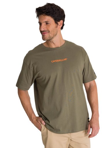 POLERA MANGA CORTA HOMBRE PREMIUN QUALITY OLIVA CAT - 1