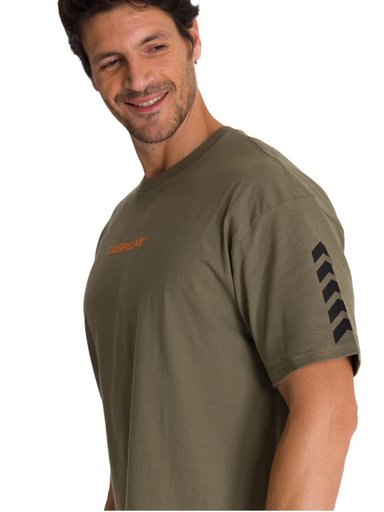 POLERA MANGA CORTA HOMBRE PREMIUN QUALITY OLIVA CAT - 6