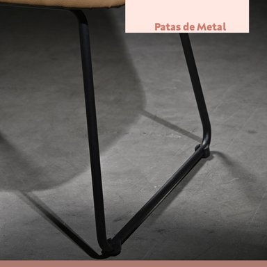 PACK DE 2 BUTACAS ALBANIA DE CUERO SINTÉTICO CON METAL INDUSTRIAL - 7