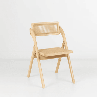 SILLA AMBAR PLEGABLE DE MADERA RATTAN NATURAL - 1