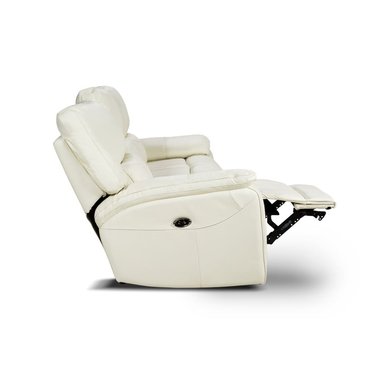 ROSEN SOFA RECLINABLE POCH CUERO 3 CUERPOS BLANCO - 5