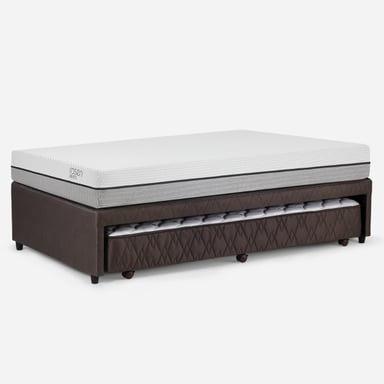 DIVÁN ROSEN CAMA PRATTA 1.5 PLAZAS MADERA GRIS 105 X 200 CM - 2