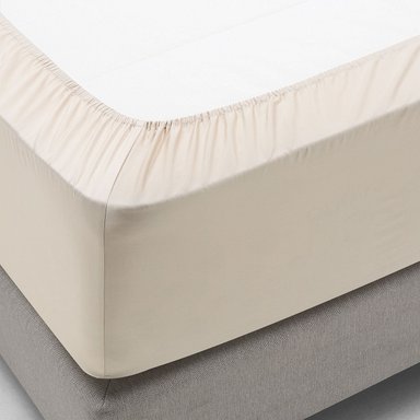 SABANA ROSEN 300 HILOS ALGODON LISA NATURAL QUEEN - 4