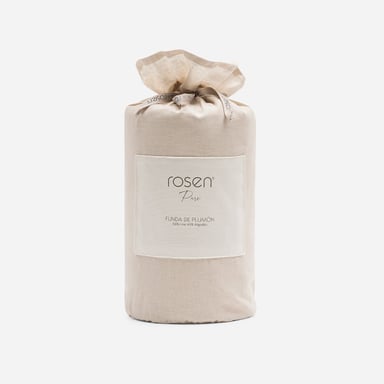 FUNDA PLUMÓN ROSEN ARENA LISO LINO-ALGODÓN PURE 2 PLAZAS - 5