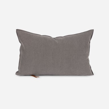 FUNDA DE COJIN AMBIENTE LINO-ALGODON 60 X 40 CM GRIS - 1