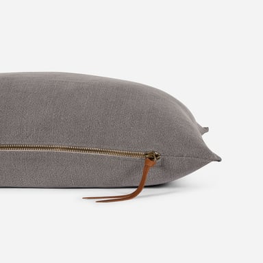 FUNDA DE COJIN AMBIENTE LINO-ALGODON 60 X 40 CM GRIS - 3