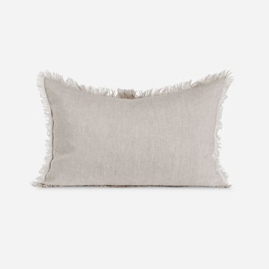 FUNDA DE COJIN LINO COSTA 60 X 40 CM BEIGE - 1