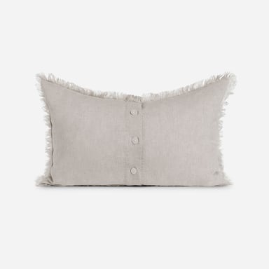 FUNDA DE COJIN LINO COSTA 60 X 40 CM BEIGE - 2