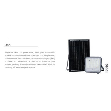 FOCO PROYECTOR SOLAR LED + PANEL 100W - 2