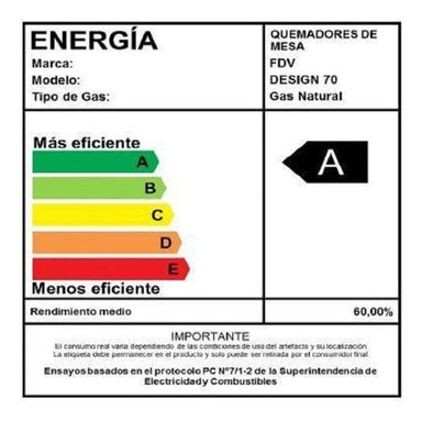 ENCIMERA GAS NATURAL FDV 5 PLATOS DESIGN 70 CM - 3