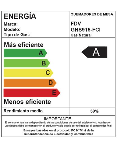 Encimera a Gas Signature 5 Quemadores 90 cm FDV - 7