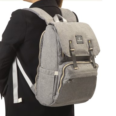 MOCHILA BEBESIT MATERNAL MUDADOR MELANGE GRIS - 3