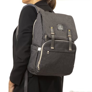 MOCHILA BEBESIT MATERNAL MUDADOR MELANGE NEGRO - 3