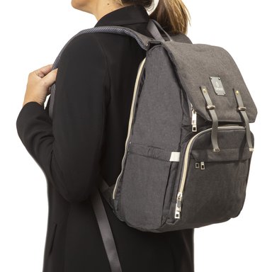 MOCHILA BEBESIT MATERNAL MUDADOR MELANGE NEGRO - 5