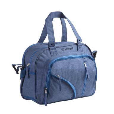 BOLSO BEBESIT MATERNAL MUDADOR PAÑALERA MELANGE AZUL - 1