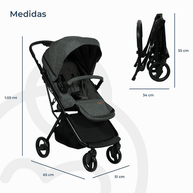 COCHE BEBESIT TRAVEL SYSTEM 360 SWIFT GRIS - 9