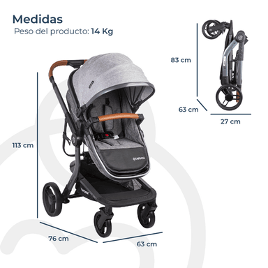 COCHE TRAVEL SYSTEM TAURUS GRIS - 9