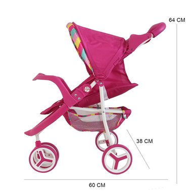 COCHE DE JUGUETE PARA MUÑECA JOGGER UNICORNIO BEBESIT - 4