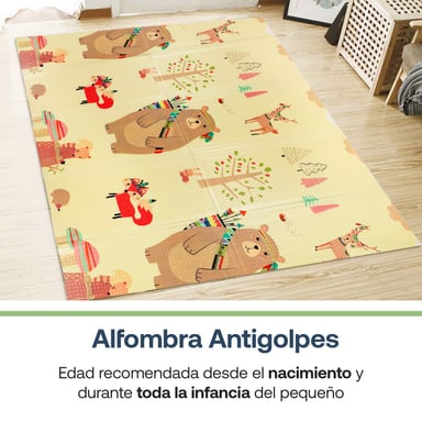 ALFOMBRA BEBESIT ANTIGOLPES PLEGABLE 180X120 OSO Y OCEANO MULTICOLOR - 3