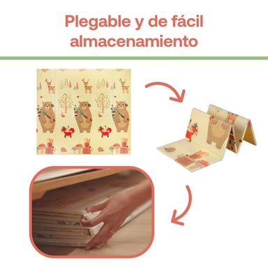ALFOMBRA BEBESIT ANTIGOLPES PLEGABLE 180X120 OSO Y OCEANO MULTICOLOR - 5