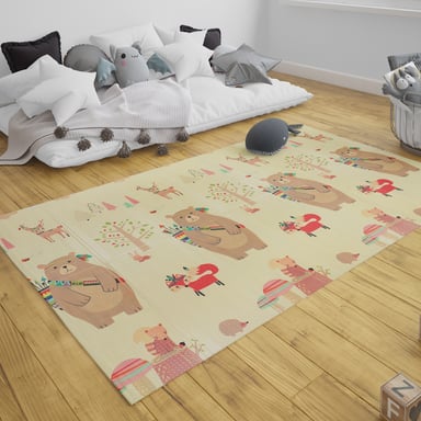 ALFOMBRA BEBESIT ANTIGOLPES PLEGABLE 180X200 OSO Y CIUDAD MULTICOLOR - 7